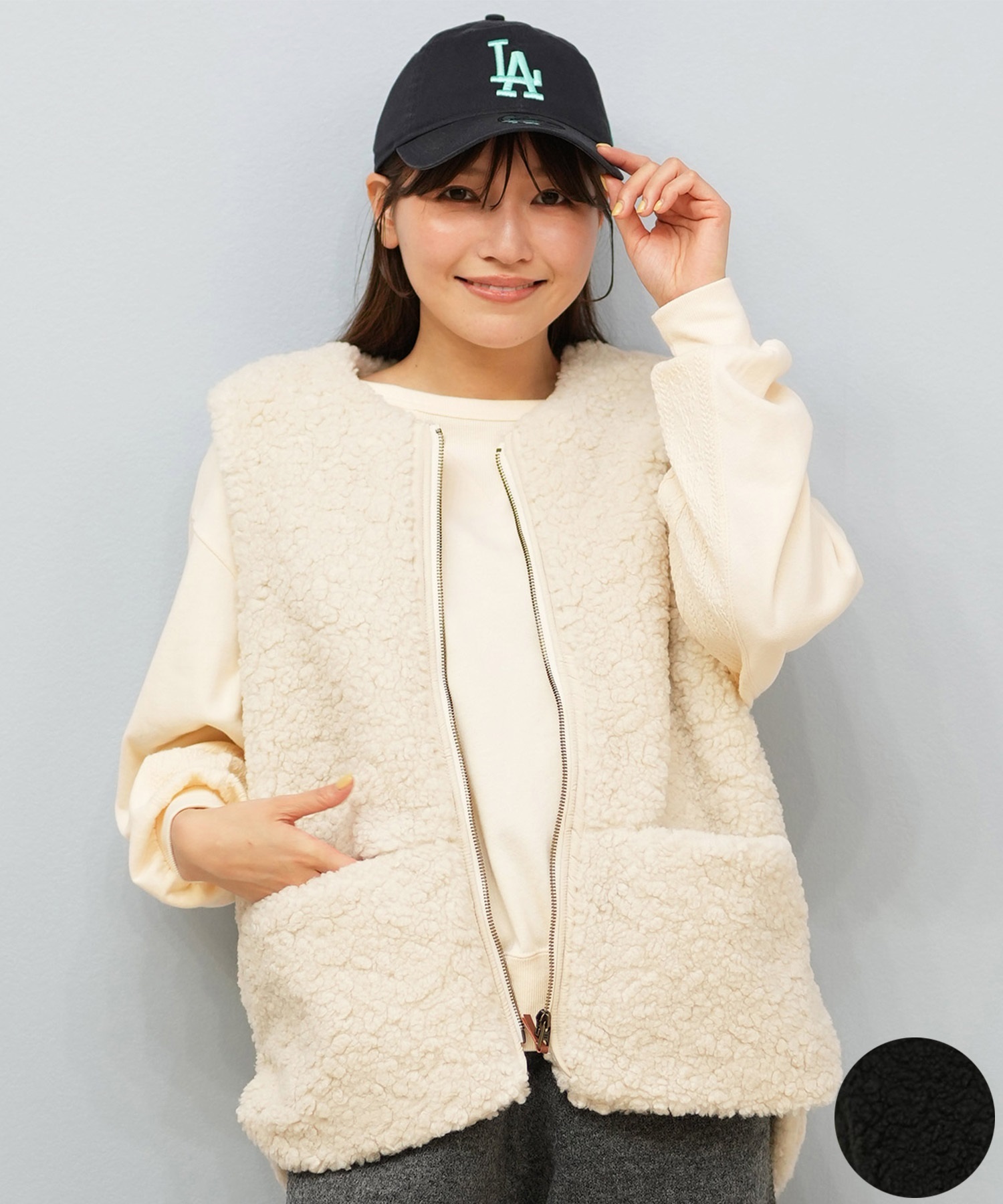 BILLABONG ビラボン ベスト レディース シンプル FUR BOA VEST BF014-752(WCP-M)