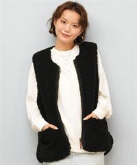 BILLABONG ビラボン ベスト レディース シンプル FUR BOA VEST BF014-752(BLK-M)