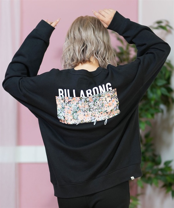 BILLABONG ビラボン トレーナー レディース クルーネック スウェット バックプリント 裏毛 BF013-001