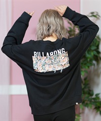 BILLABONG ビラボン トレーナー レディース クルーネック スウェット バックプリント 裏毛 BF013-001