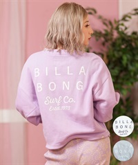 BILLABONG ビラボン トレーナー レディース クルーネック スウェット バックプリント 裏毛 CLEAN LOGO SWEAT CREW BF013-002