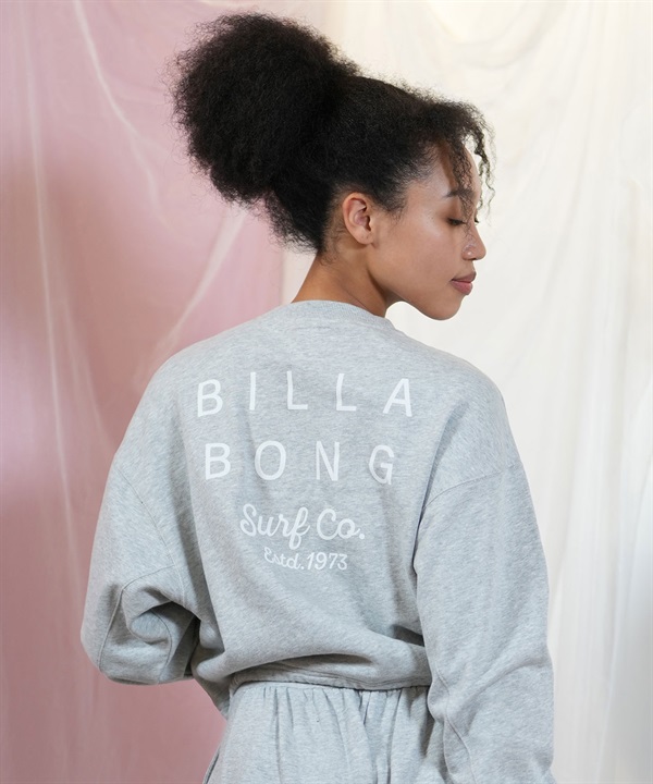 BILLABONG ビラボン トレーナー レディース クルーネック スウェット バックプリント 裏毛 CLEAN LOGO SWEAT CREW BF013-002