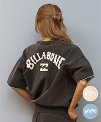 BILLABONG ビラボン トレーナー レディース 半袖 スウェット クルーネック バックプリント セットアップ対応 BF013-U05