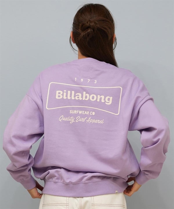 BILLABONG ビラボン トレーナー スウェット レディース バックプリント ロゴ BF014-001