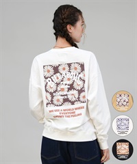 BILLABONG ビラボン トレーナー スウェット レディース クルーネック バックプリント 裏毛 SQUARE LOGO BOY FIT BF014-004(SC2-M)