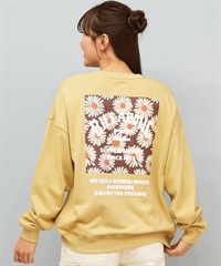 BILLABONG ビラボン トレーナー スウェット レディース クルーネック バックプリント 裏毛 SQUARE LOGO BOY FIT BF014-004(LTO-M)