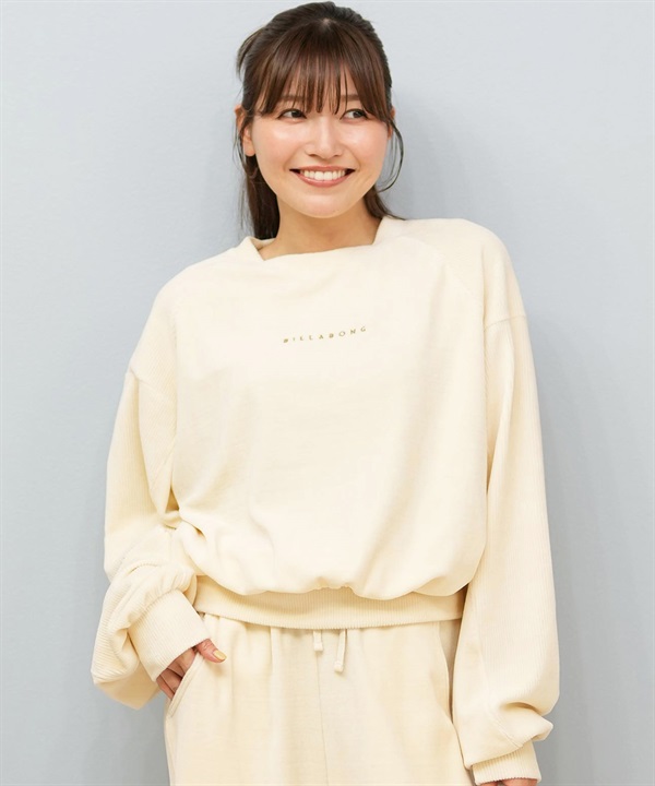 BILLABONG ビラボン トレーナー スウェット レディース ベロア ショート丈 セットアップ対応 BF014-030