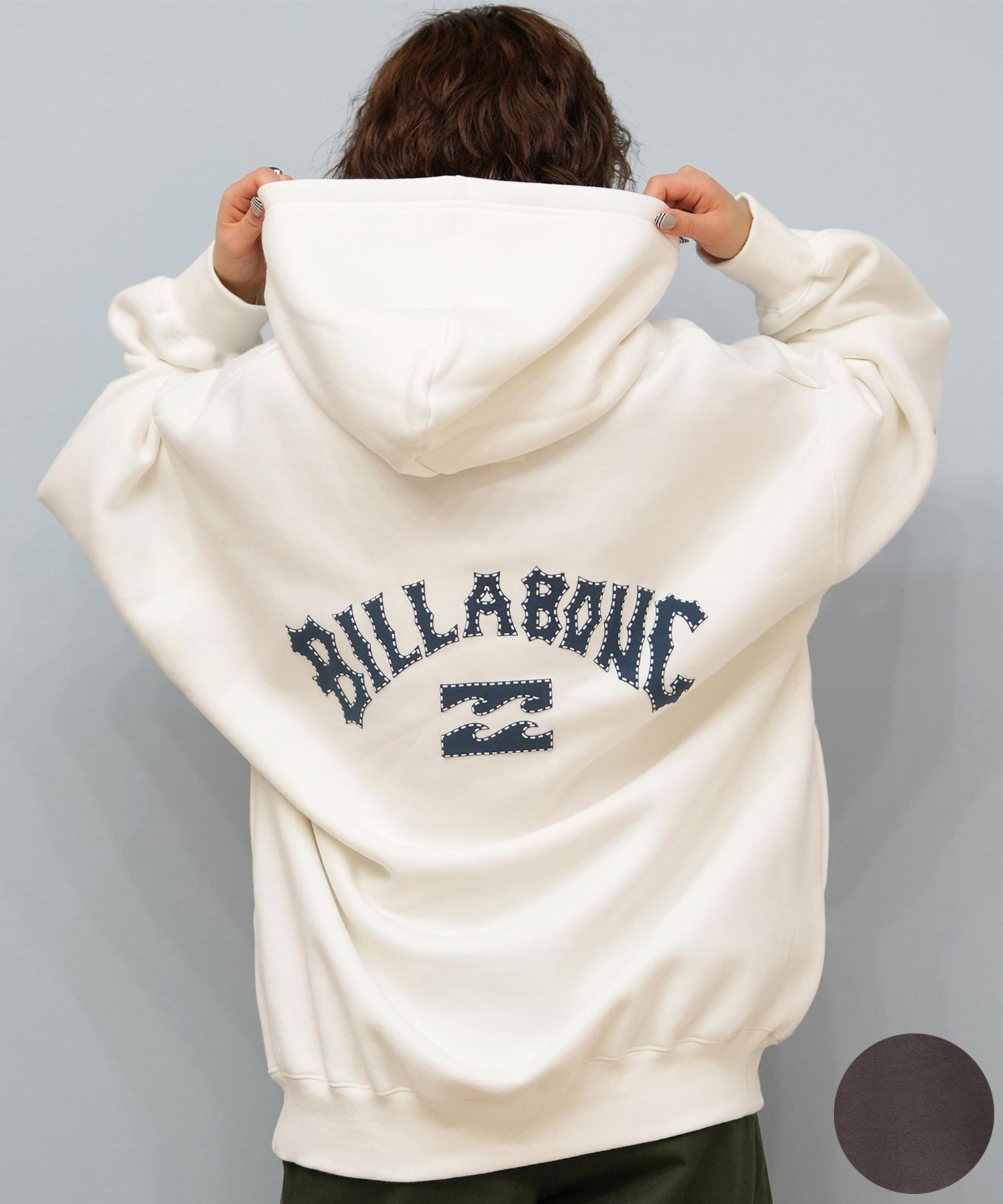 BILLABONG ビラボン プルオーバー パーカー レディース オーバーサイズ バックプリント 裏起毛 BF014-016(OFB-M)