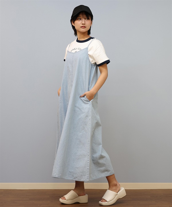 BILLABONG ビラボン ワンピース レディース キャミワンピース ロング丈 無地 ワンポイント ロゴ CAMI DRESS BF013-353