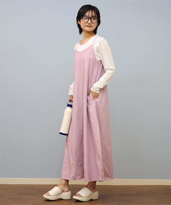 BILLABONG ビラボン ワンピース レディース キャミワンピース ロング丈 無地 ワンポイント ロゴ CAMI DRESS BF013-353