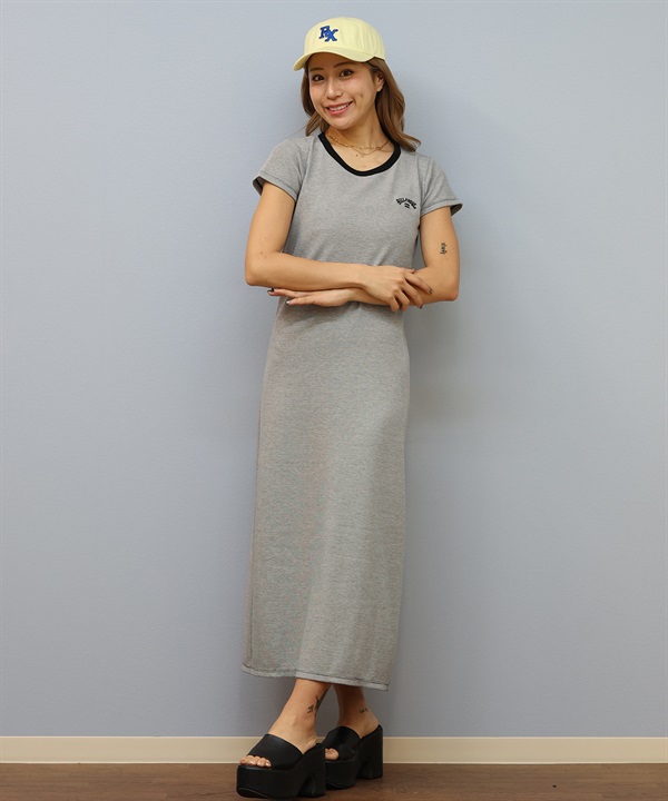 BILLABONG ビラボン ワンピース レディース ロング丈 リブ素材 Tシャツワンピ BF013-U02