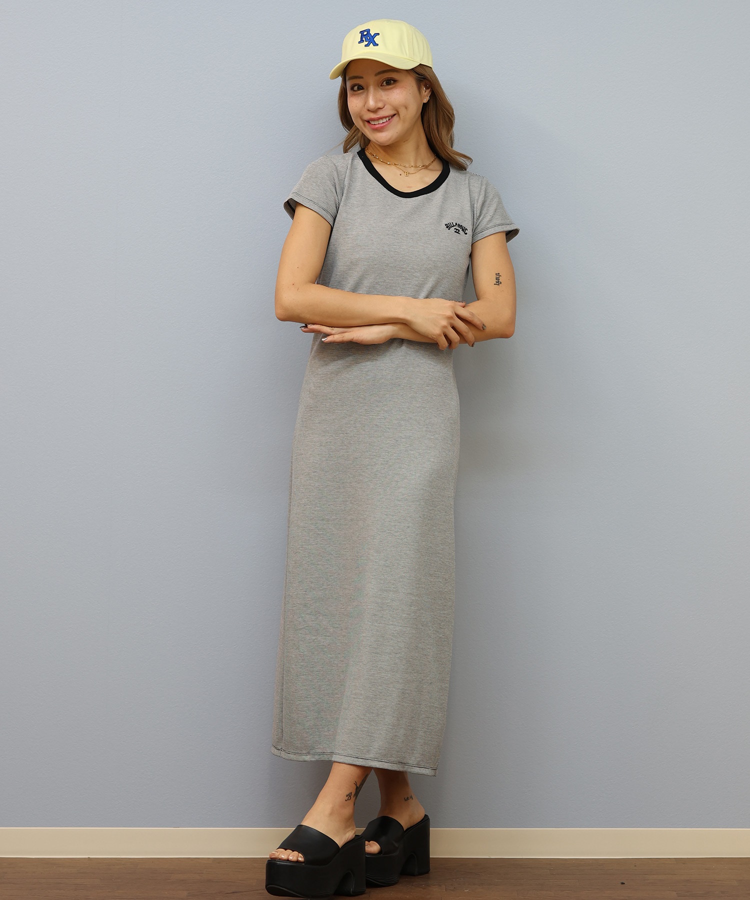 I133 美品 M 38 モラビトプルミエ ロング丈 シャツワンピ レディース