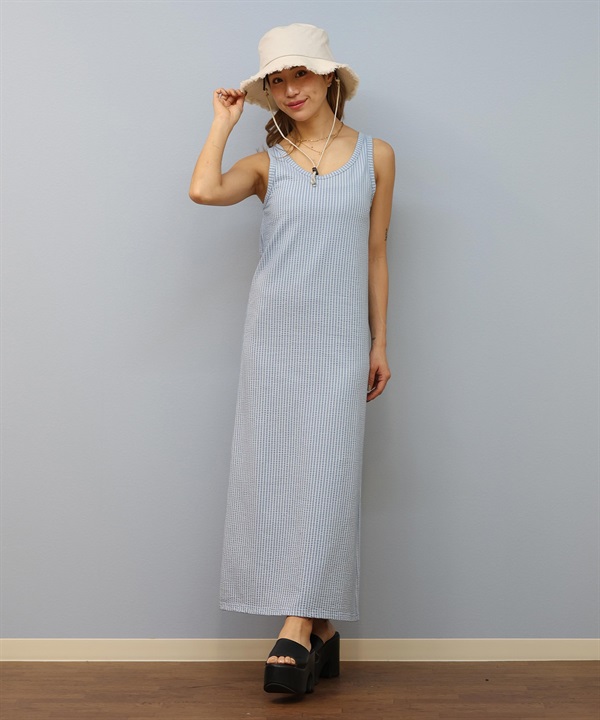 BILLABONG ビラボン ワンピース レディース サッカー生地 タンクトップ ロング丈 LIGHT SUCKER ONEPIECE DRE BF01C-354