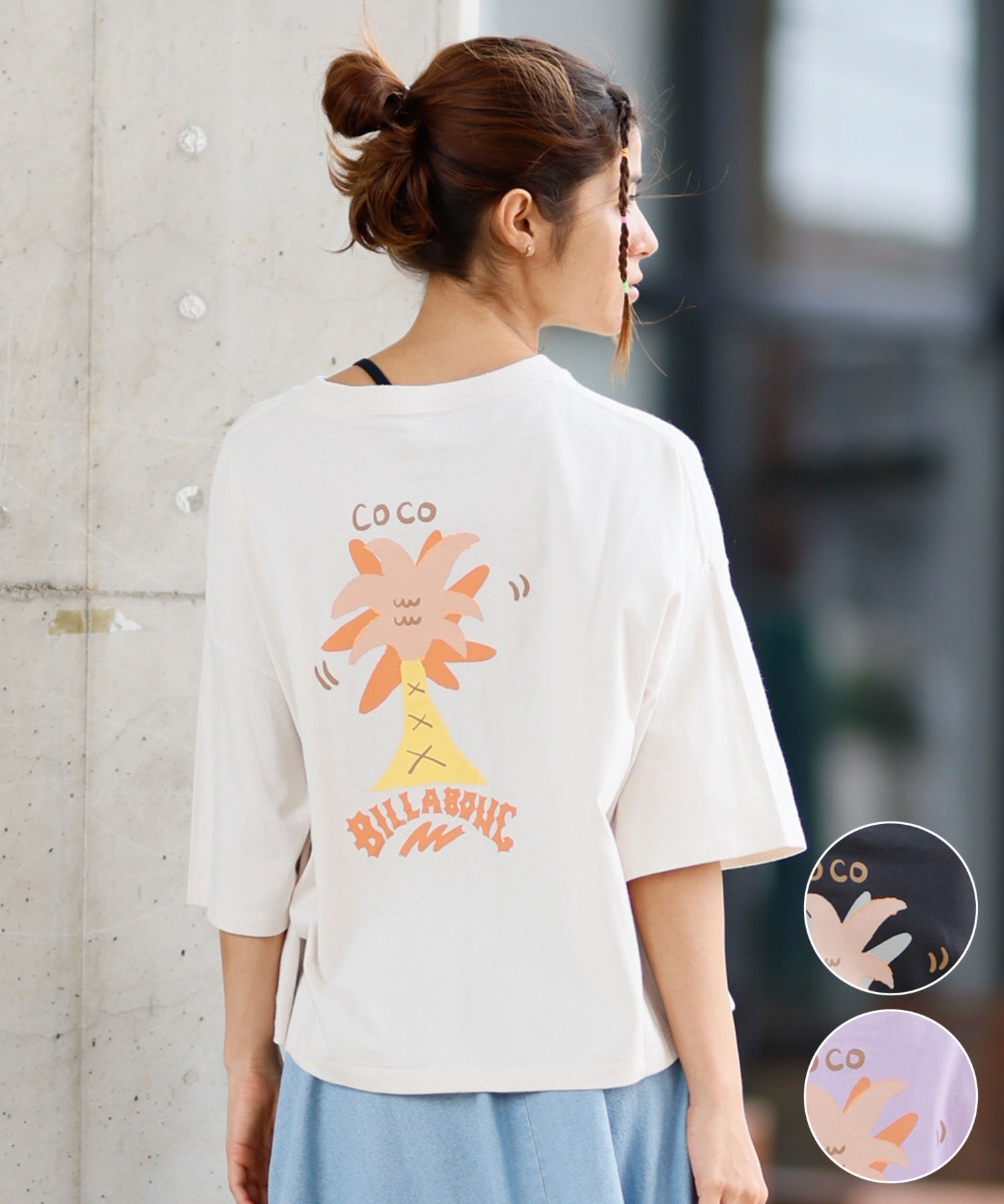 BILLABONG ビラボン 半袖 Tシャツ レディース クロップド丈 バック