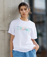 BILLABONG ビラボン 半袖 Tシャツ レディース フロントプリント レギュラーフィット BF013-201(WHT-M)
