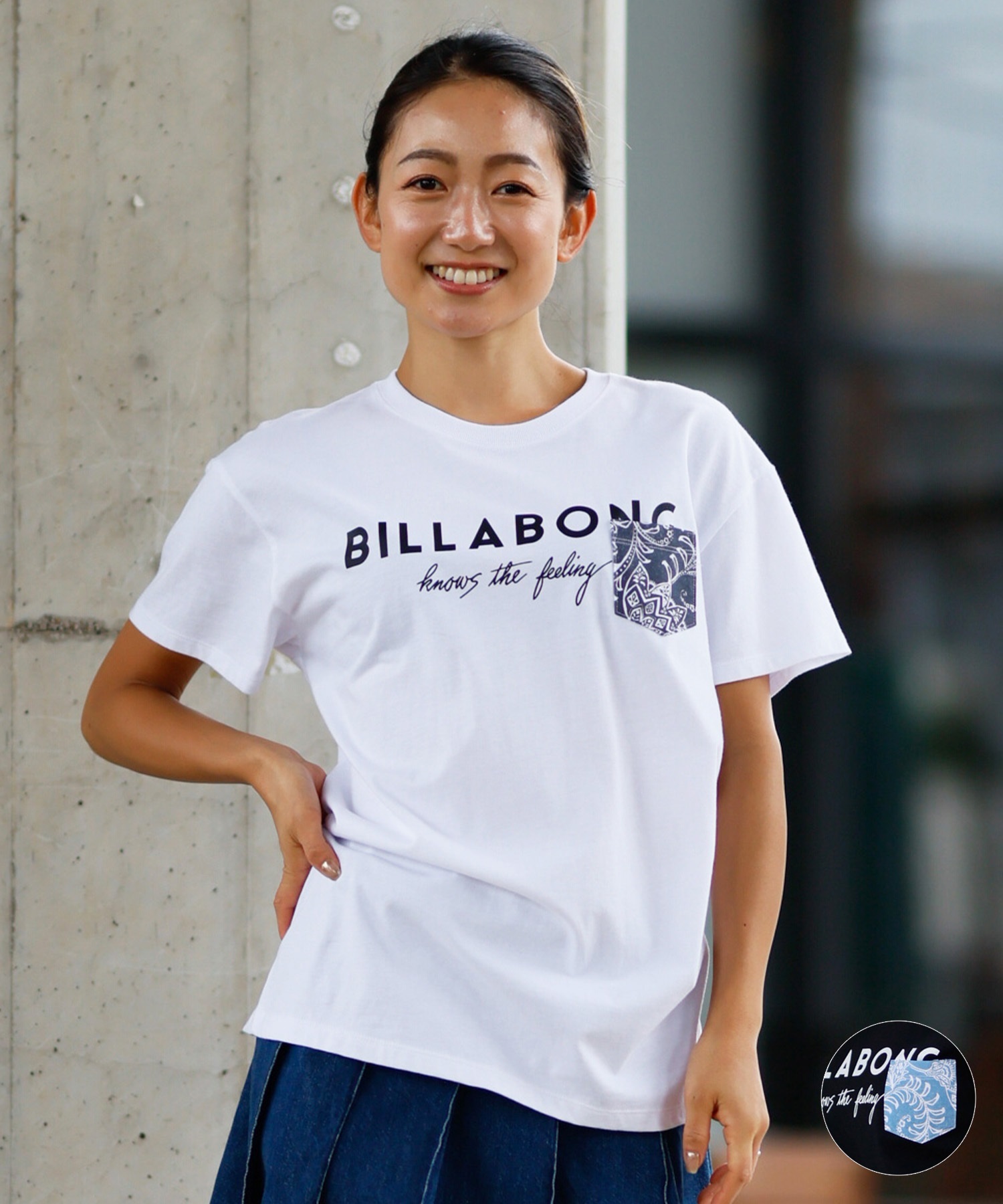 BILLABONG ビラボン 半袖 Tシャツ レディース ポケットTシャツ ポケT