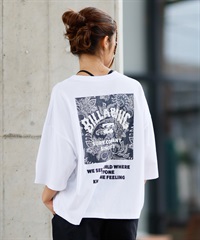 BILLABONG ビラボン 半袖 Tシャツ レディース バックプリント クロップド丈 SQUARE LOGO LOOSE CROPPED TEE BF013-205(BDN-M)