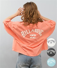BILLABONG ビラボン 半袖 Tシャツ レディース バックプリント クロップド丈 ARCH LOGO PIGMENT WIDE LOOSE CROPPED TEE BF013-206(SCS-M)
