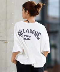 BILLABONG ビラボン 半袖 Tシャツ レディース バックプリント クロップド丈 ARCH LOGO PIGMENT WIDE LOOSE CROPPED TEE BF013-206(SCS-M)