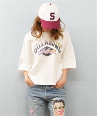 BILLABONG ビラボン 半袖 Tシャツ レディース フロントプリント クロップド丈 SUNSET ARCH LOOSE CROPPED TEE BF013-208(SCS-M)