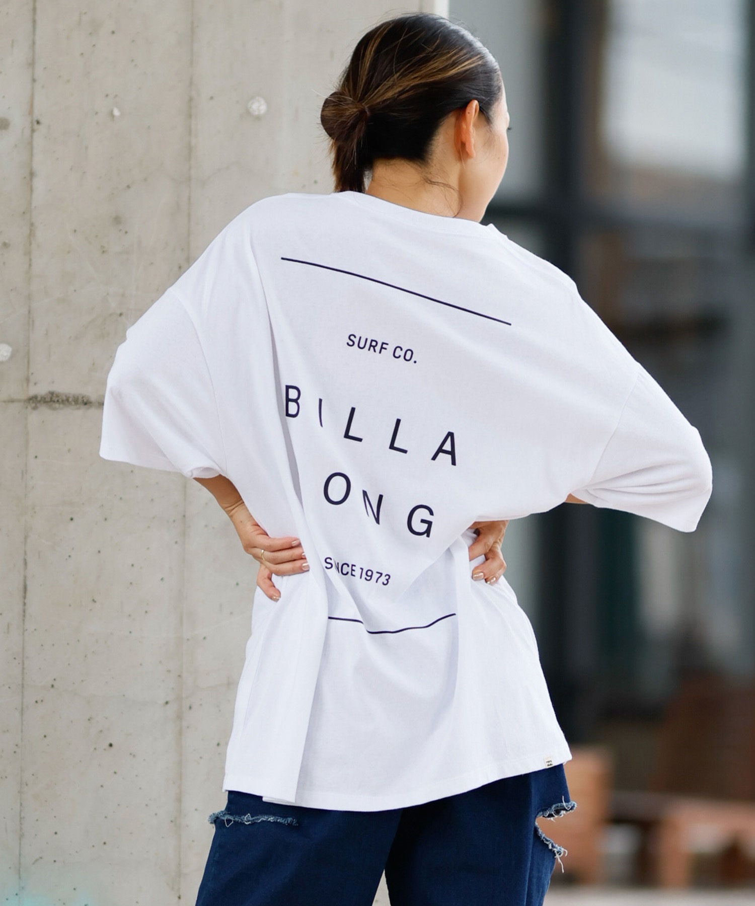 BILLABONG ビラボン 半袖 Tシャツ レディース バックプリント オーバー