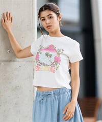 BILLABONG ビラボン 半袖 Tシャツ レディース ミニT フロントプリント クロップド丈 GRAPHIC BABY FIT TEE BF013-215(SCS-M)