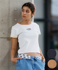 BILLABONG ビラボン 半袖 Tシャツ レディース ミニT クロップド丈 リンガーシャツ BF013-216