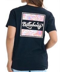 BILLABONG ビラボン 半袖 Tシャツ レディース バックプリント ロゴ 発泡プリント SQUARE LOGO BOY FIT TEE BF01C-201(BLK-M)