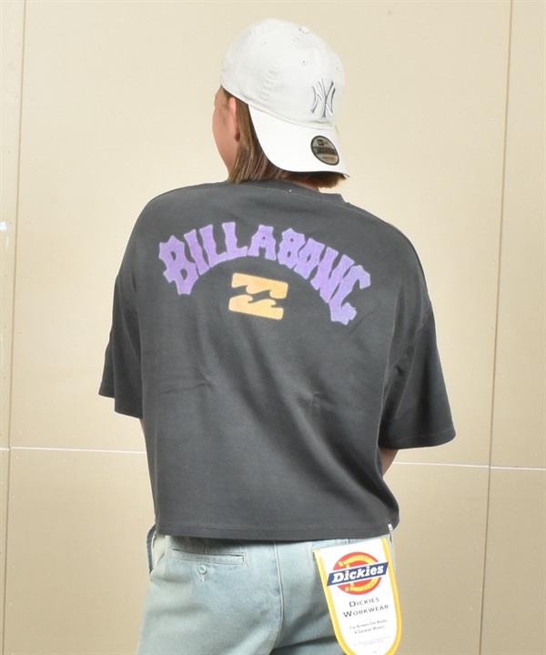 BILLABONG ビラボン 半袖 Tシャツ レディース クロップド丈 ショート丈 バックプリント ヴィンテージ風 BF01C-203