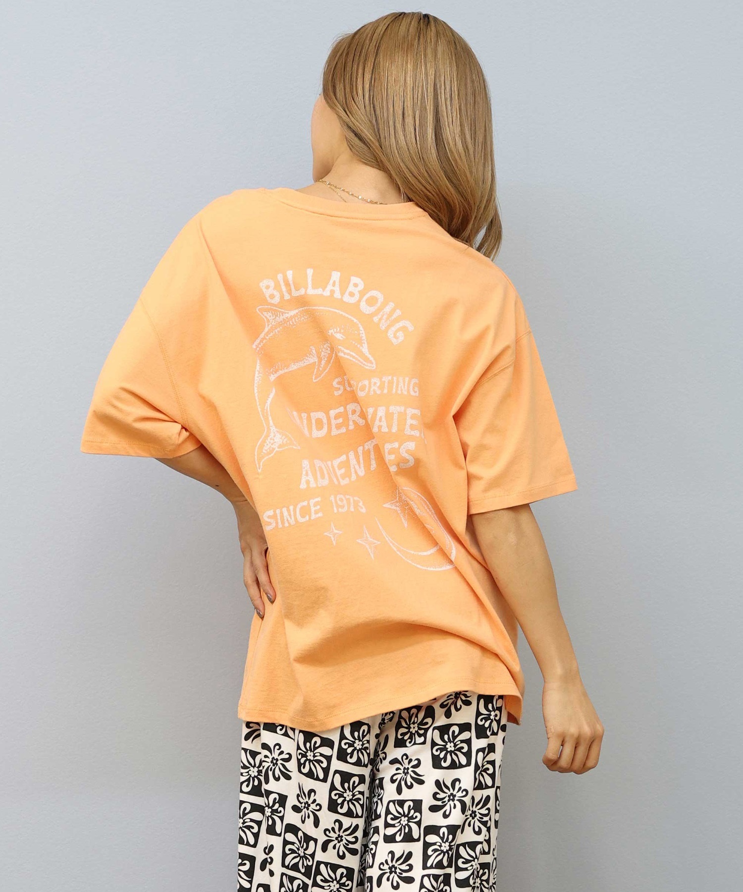 BILLABONG ビラボン 半袖 Tシャツ レディース バックプリント オーバー 