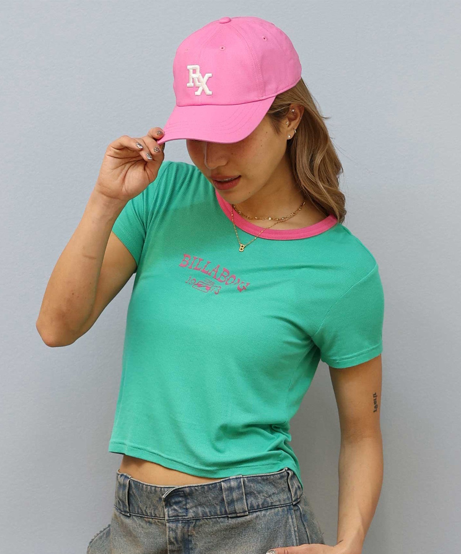 BILLABONG ビラボン 半袖 Tシャツ レディース リンガーシャツ