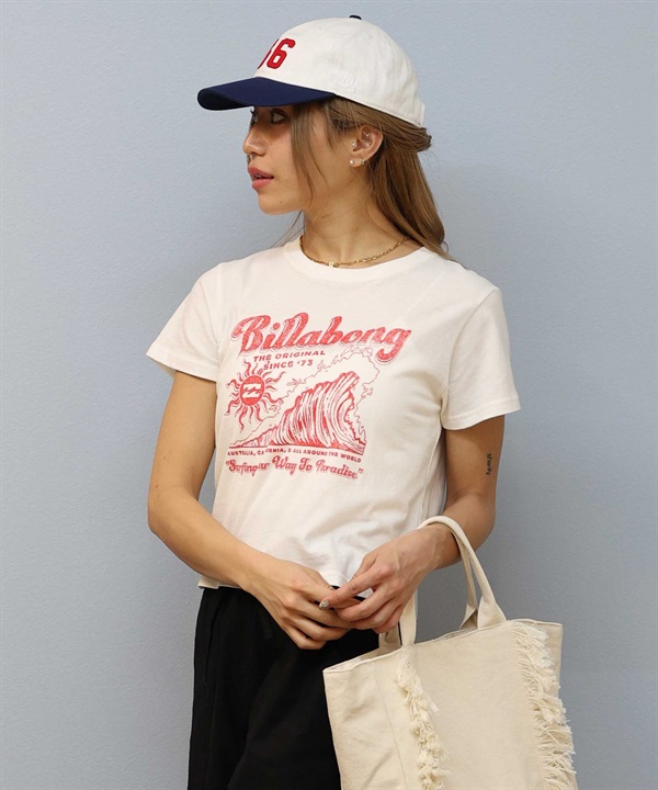 BILLABONG ビラボン 半袖 Tシャツ レディース クロップド丈 ショート丈 GRAPHIC BABY FIT TEE BF01C-211