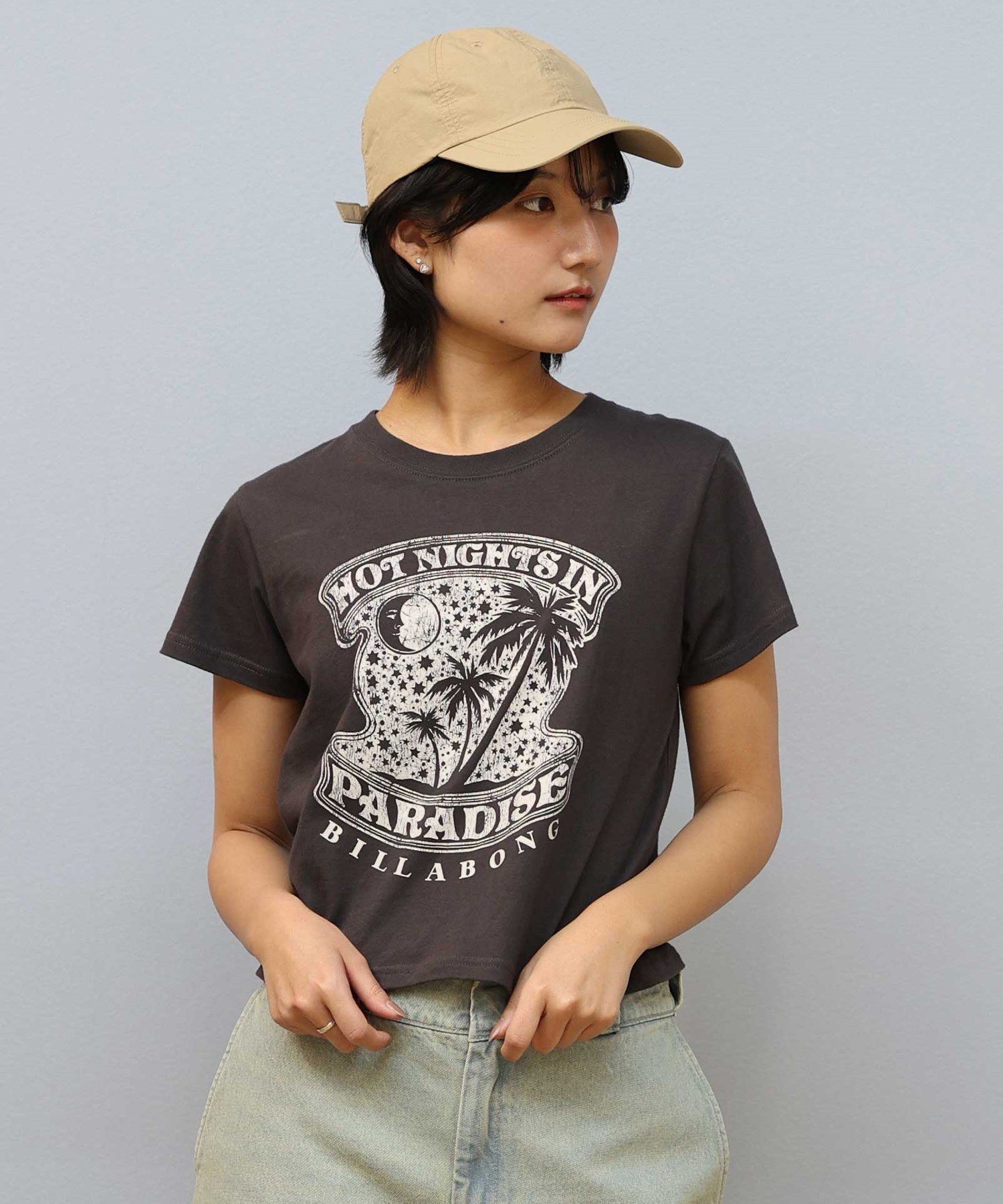 BILLABONG ビラボン 半袖 Tシャツ レディース クロップド丈 ショート丈