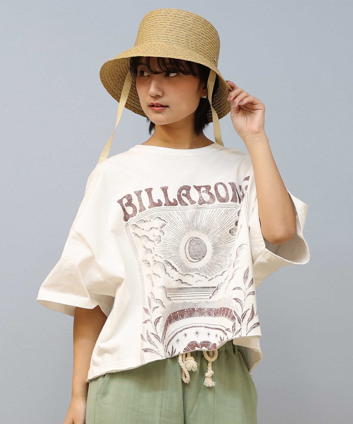 BILLABONG ビラボン 半袖 Tシャツ レディース クロップド丈 ショート丈