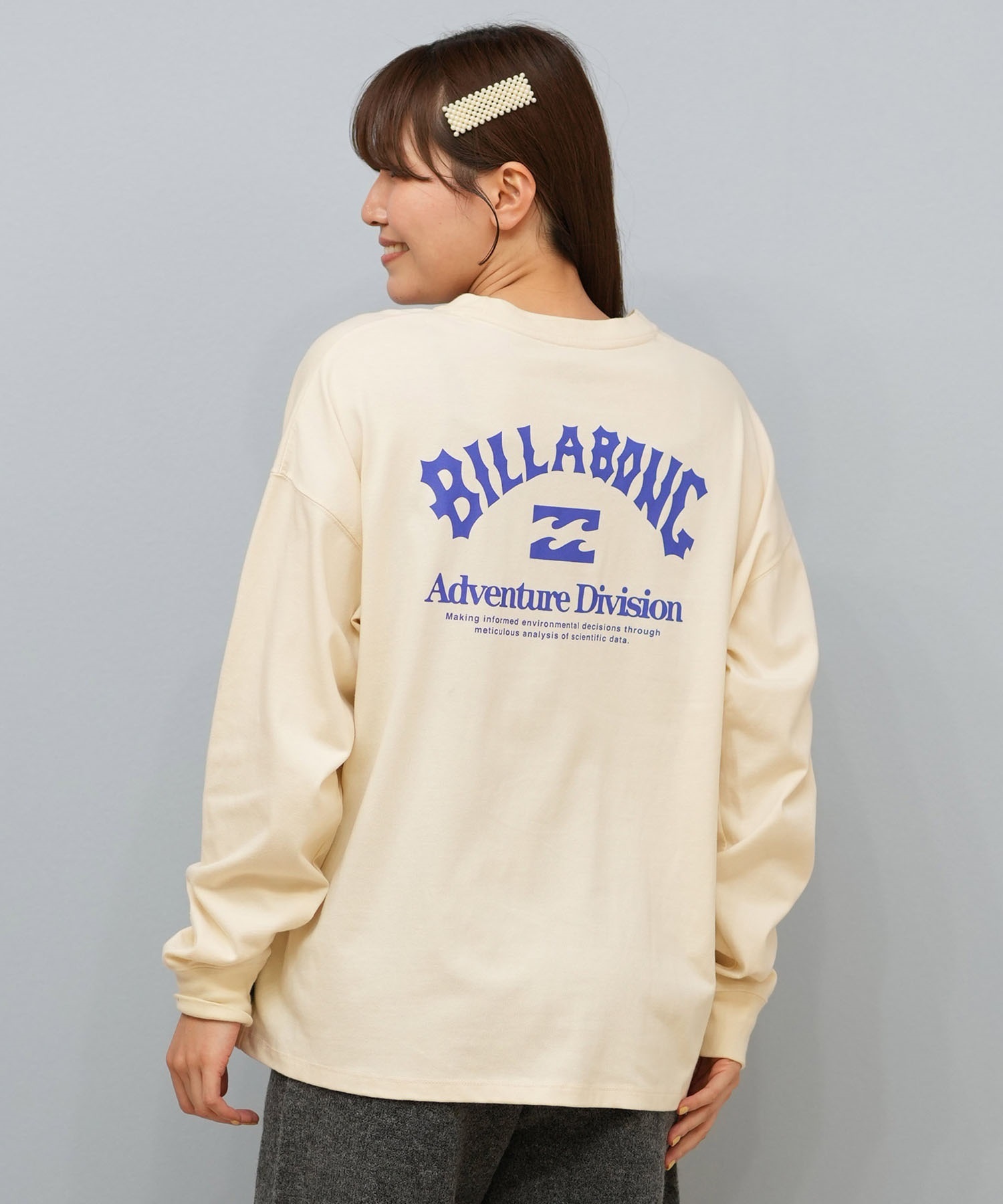 BILLABONG ビラボン 長袖 Tシャツ ロンT レディース 保温 ロゴ バック