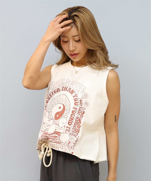 BILLABONG ビラボン タンクトップ レディース クロップド丈 ショート丈 フロントプリント BF01C-361