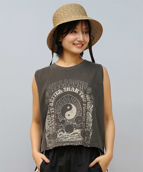 BILLABONG ビラボン タンクトップ レディース クロップド丈 ショート丈 フロントプリント BF01C-361