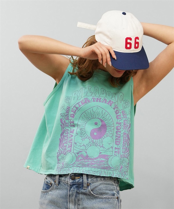 BILLABONG ビラボン タンクトップ レディース クロップド丈 ショート丈 フロントプリント BF01C-361