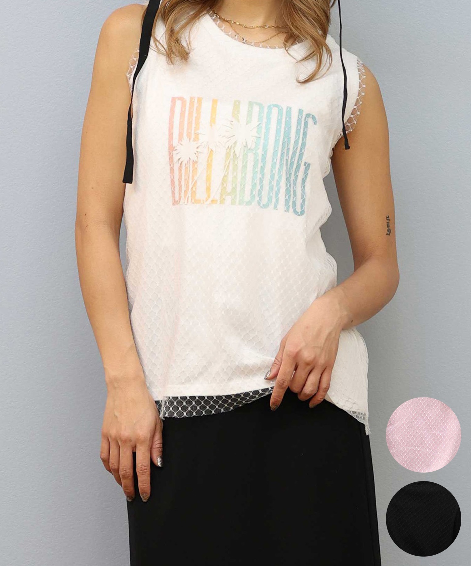 BILLABONG ビラボン タンクトップ レディース レースドッキング ロゴ BF01C-363(AMS-M)