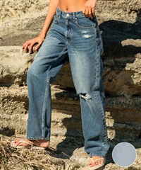 BILLABONG ビラボン ロングパンツ レディース デニム ダメージ加工 BASIC CRUSH STRAIGHT DENIM BF013-711