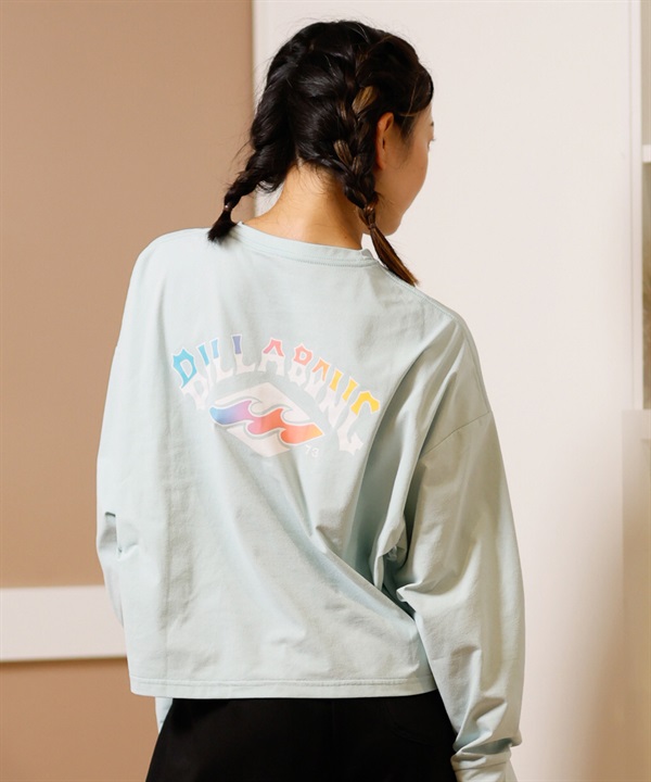 BILLABONG ビラボン 水着 ラッシュガード 長袖 Tシャツ ロンT レディース クロップド丈 ショート丈 水陸両用 UVカット BF013-857