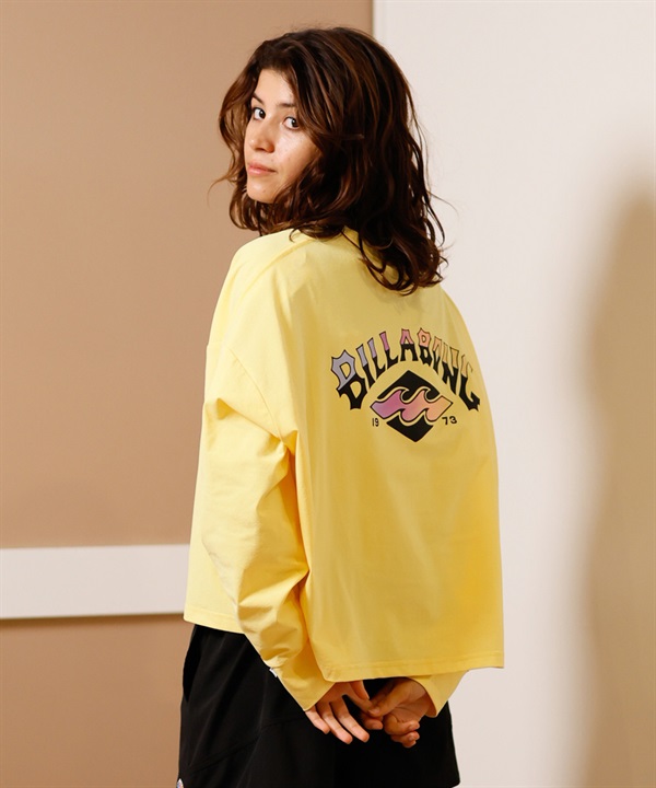 BILLABONG ビラボン 水着 ラッシュガード 長袖 Tシャツ ロンT レディース クロップド丈 ショート丈 水陸両用 UVカット BF013-857