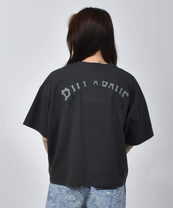 BILLABONG ビラボン 水着 ラッシュガード 半袖 Tシャツ レディース クロップド丈 バックプリント 水陸両用 UVカット BF01C-U02