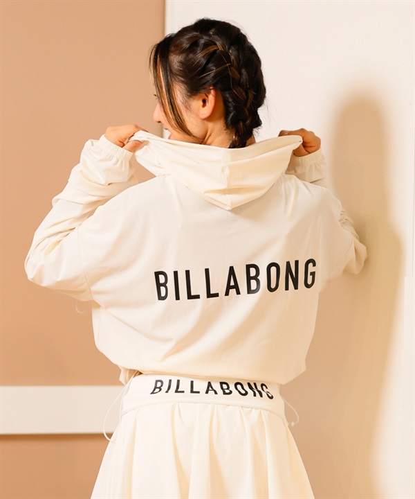 BILLABONG ビラボンラッシュガード レディース パーカー ジップアップ ショート丈 バックプリント アクティブウェア UVカット セットアップ対応 BF013-890