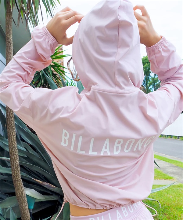 BILLABONG ビラボンラッシュガード レディース パーカー ジップアップ ショート丈 バックプリント アクティブウェア UVカット セットアップ対応 BF013-890