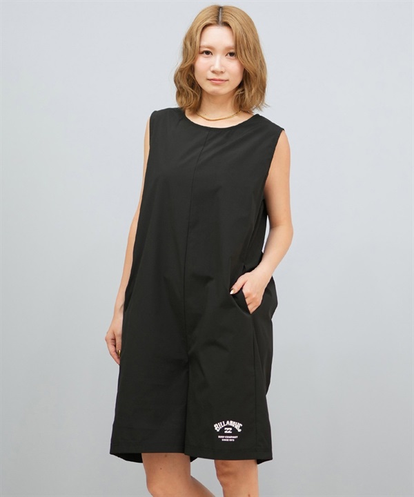 BILLABONG ビラボン 水着 ラッシュガード レディース サロペット UVカット RASH WOVEN SALOPETTE SHORT BF01C-861