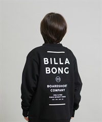 BILLABONG ビラボン トレーナー スウェット キッズ ジュニア 子供 クルーネック ロゴ バックプリント 裏毛 親子コーデ BF016-001(BLK-140cm)