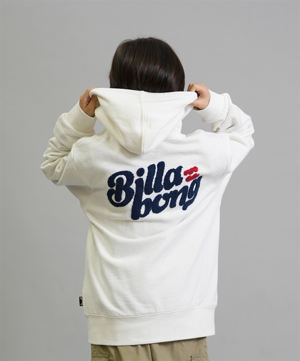 BILLABONG ビラボン ジップアップ パーカー キッズ ジュニア 子供 スウェット フーディー バックロゴ 裏毛 親子コーデ BF016-002