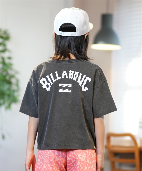 BILLABONG ビラボン 半袖 Tシャツ キッズ ジュニア ARCH LOGO PIGMENT WIDE LOOSE CROPPED TEE BF015-250