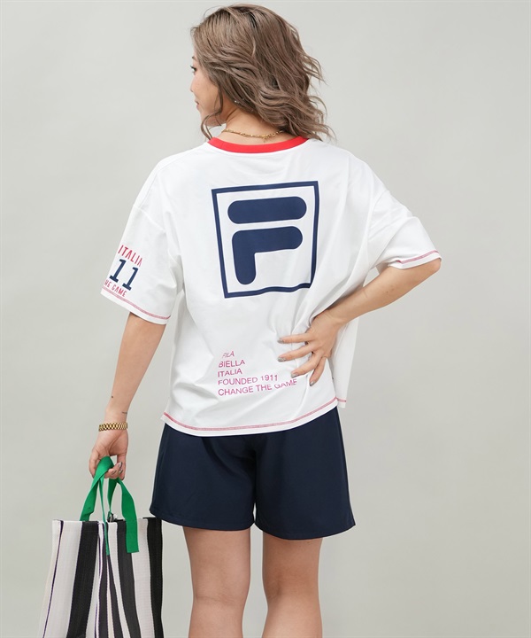 FILA フィラ 水着 4点セット レディース ラッシュガード 半袖 Tシャツ トランクス ブラトップ ショーツ 水陸両用 325060